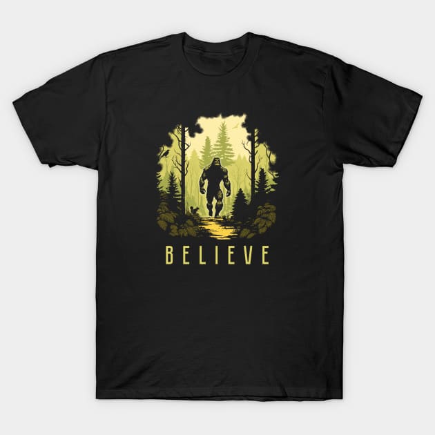 Bigfoot forest T-Shirt by Garment Monkey Co.